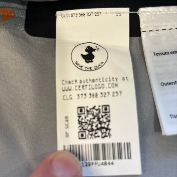 Worn once save the duck recycled rain jacket. Large - Picture 4 of 10